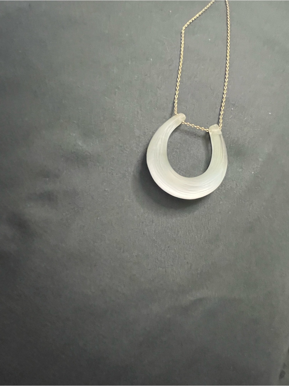Alexis Bittar Gold Horseshoe Pendant Necklace goldfild - Picture 5 of 6